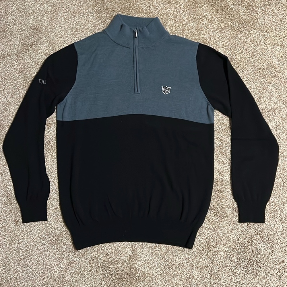 Wilson Staff Knit Quarter Zip Sweater, Medium